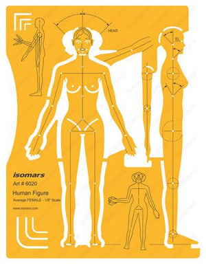Female Human Figure Drafting and Design Template