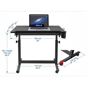 Isomars Laptop Table Study Desk Drawing Table - TLTBLACK
