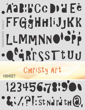 Isomars Font Stencil Set of 2 - Christy Art