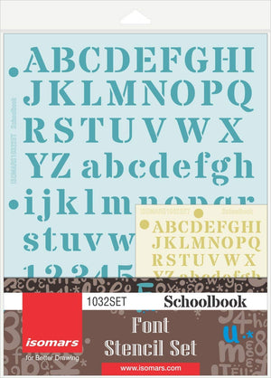 Font Stencil- Schoolbook (Set of 2)