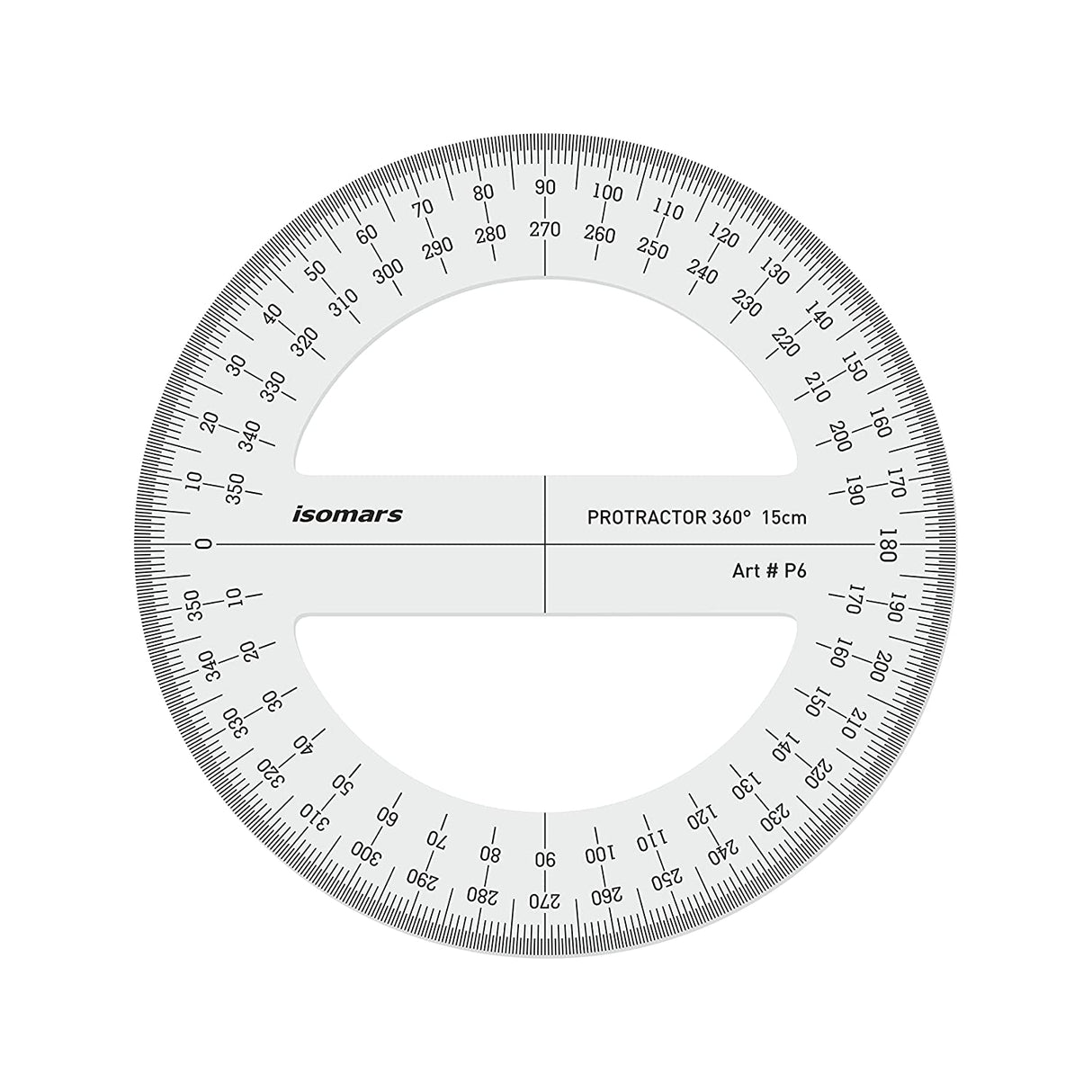 Isomars Technical Set Squares, Protractor,12 Inch Scale - Sides Beveled