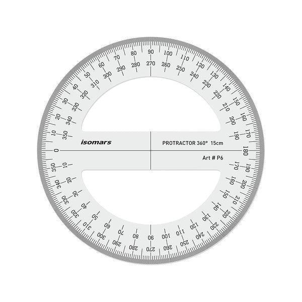 Isomars Technical Set Squares, Protractor,12 Inch Scale Sides Bevele