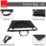 Isomars Artist's Bag A2 - Multipurpose Bag for Carrying Tools , Instruments, Sheets, Canvas And Boards