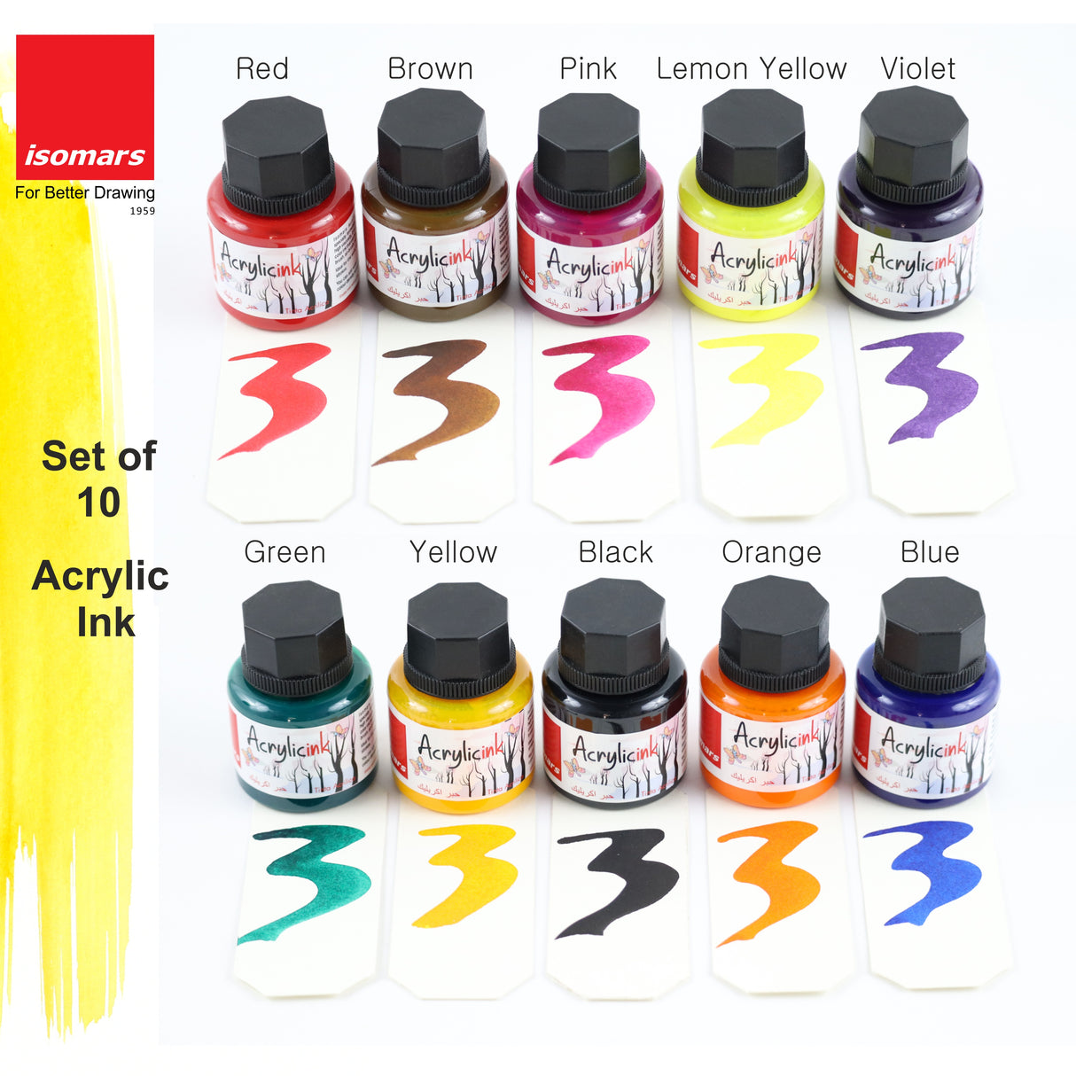 Acrylic Ink (Set of 10)