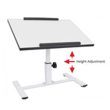 ISOMARS Multipurpose Laptop Table Study Desk & Height Adjustable Bed Table for Work from Home & Online Classes (White)