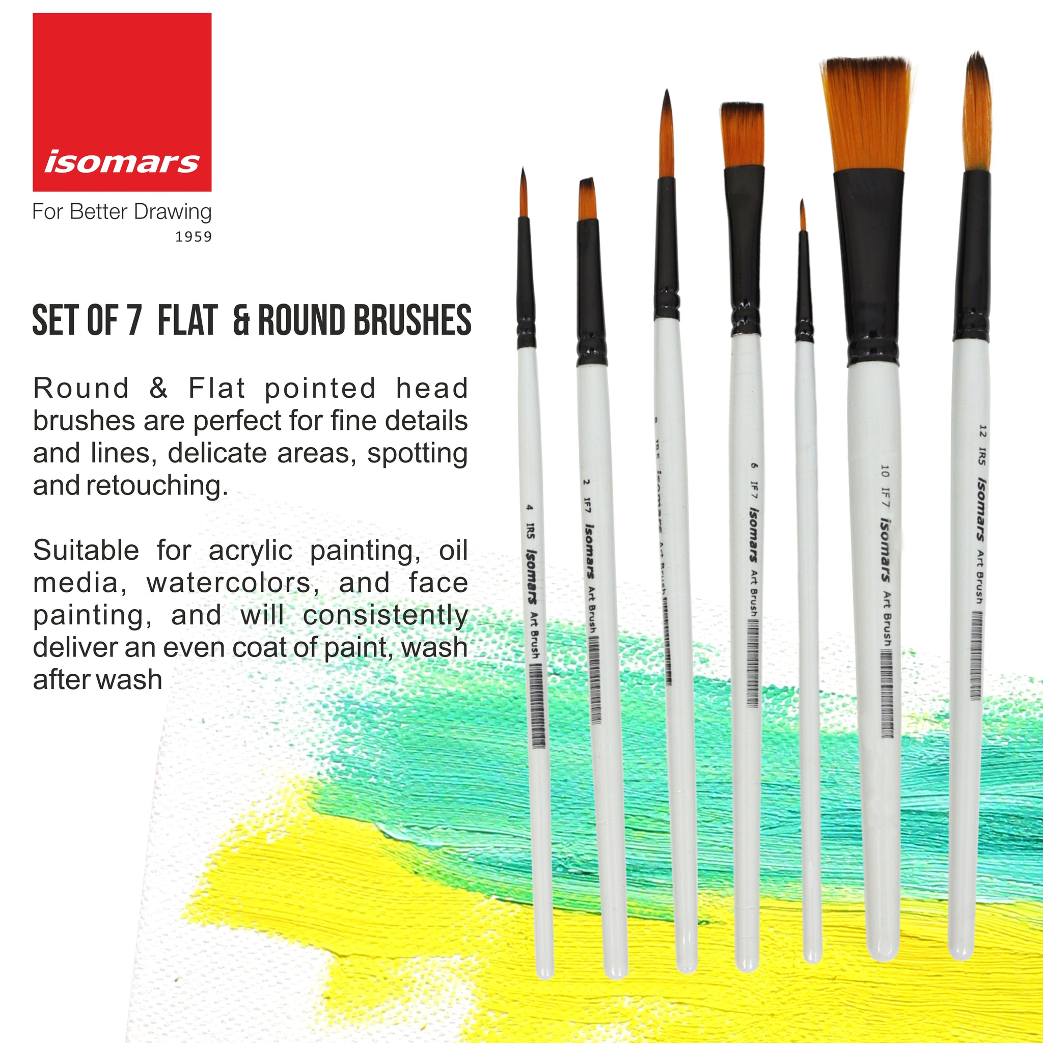 Color Mixing Palette with Paint Brush (Set of 12)