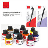 Calligraphy Ink (Set of 10) with FREE Straight and Oblique Holders