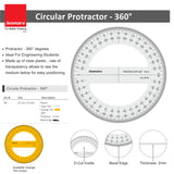 Isomars ProCircle, Protractors - 360 degree & 180 degree, with 12 inches / 30 CM Ruler