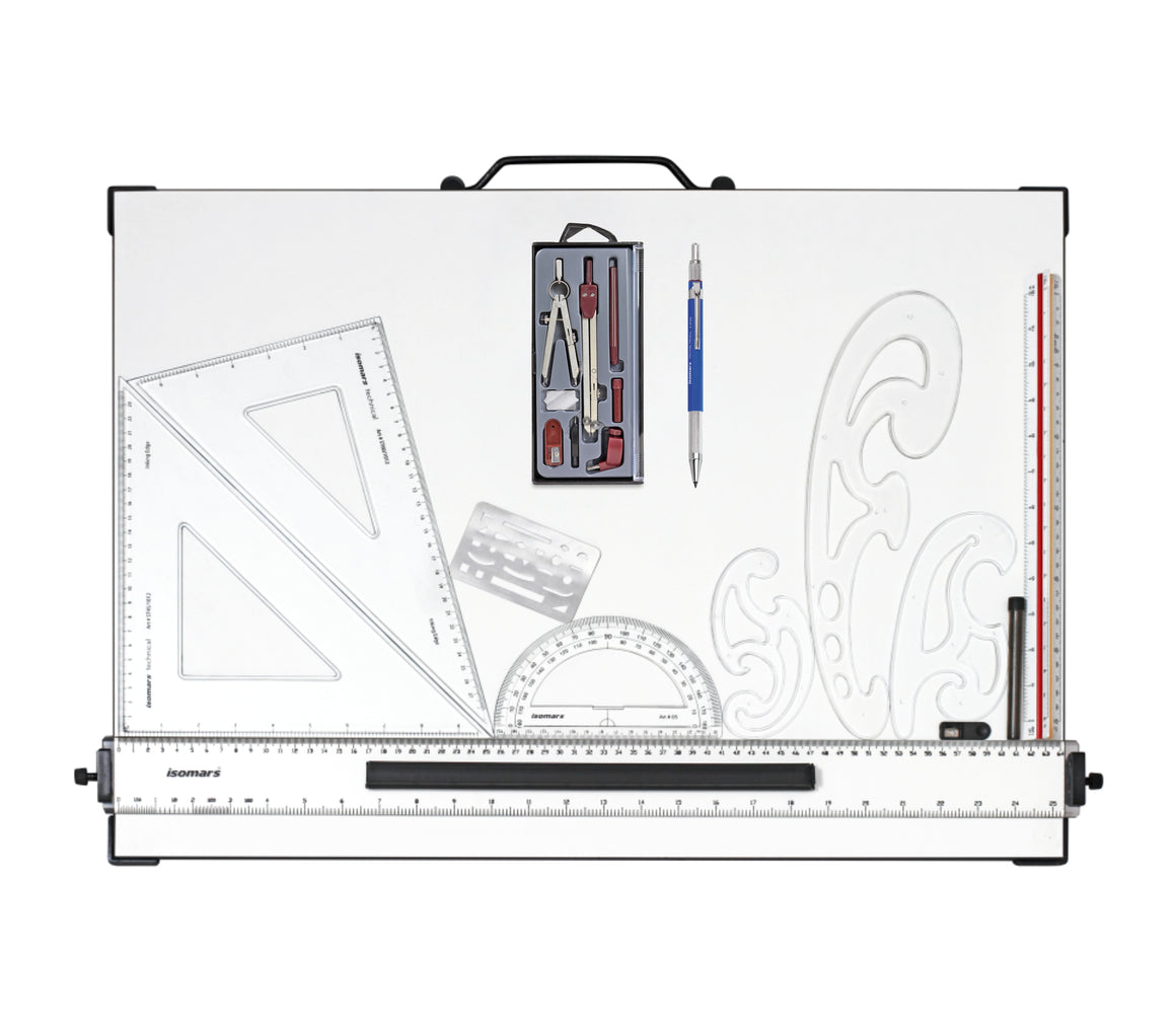 Isomars Drawing Drafting Board Designer Kit - Board Size 18'' x 25''