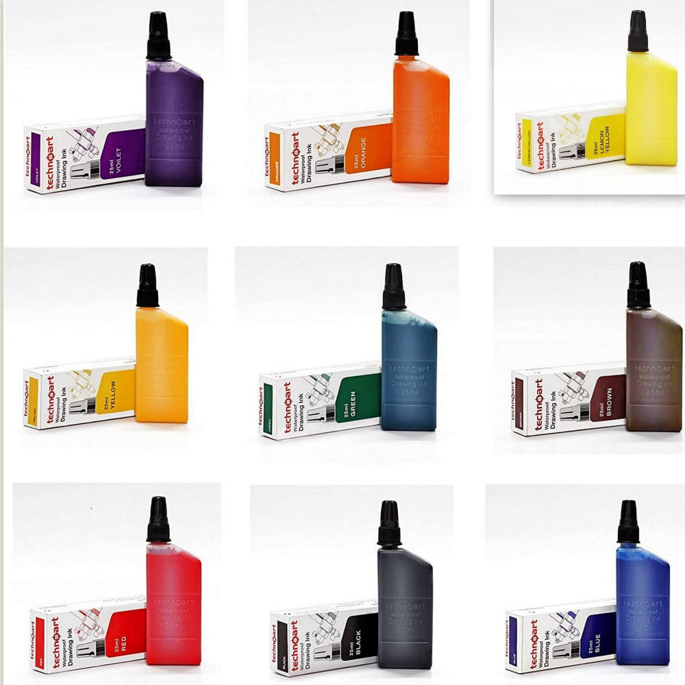 Technoart Technical Drawing Ink Combo (Set of 9)