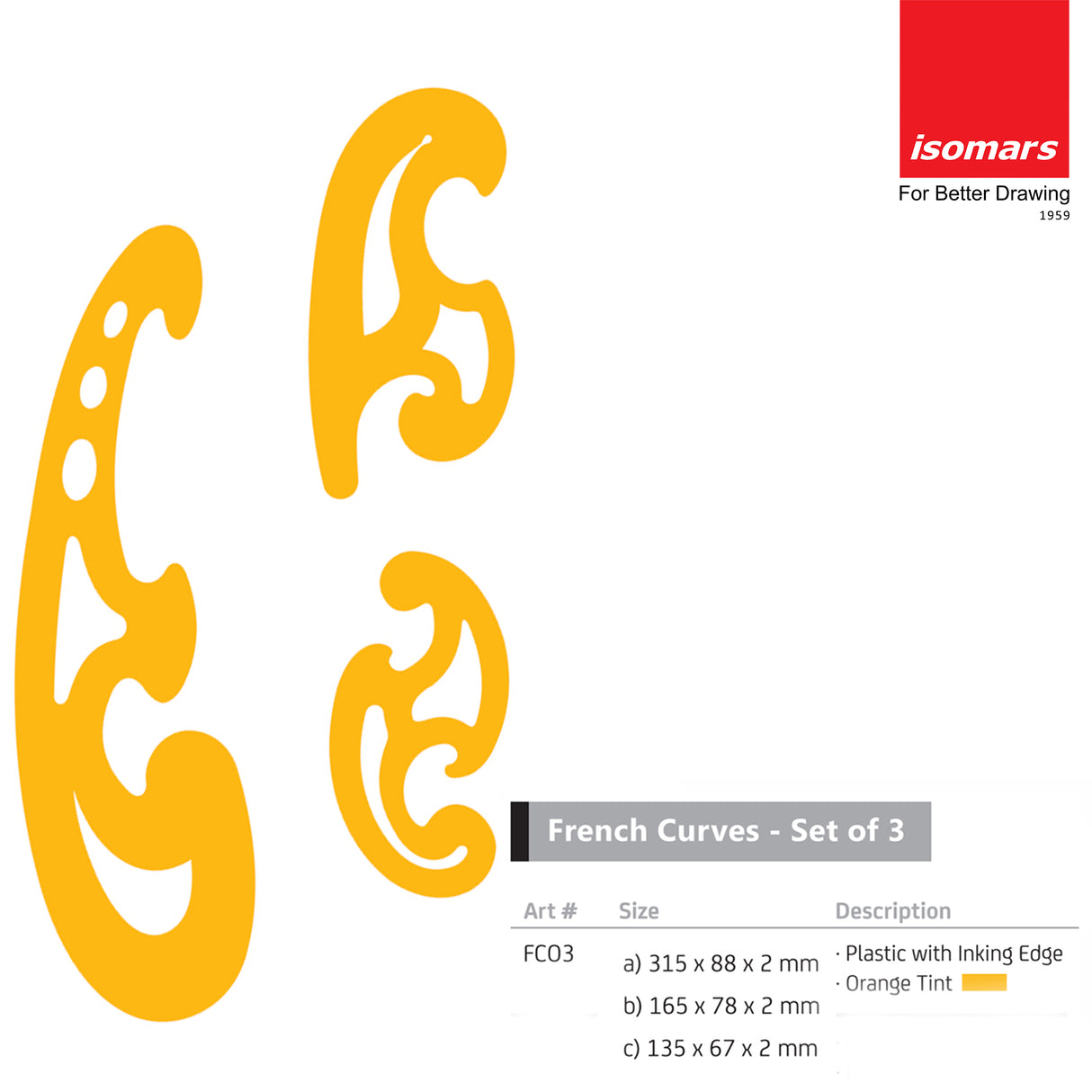 French Curves (Set of 3)