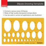 Ellipses Shape Drafting Drawing Template (1510E)