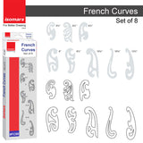 Isomars French Curves - Set of 8 - Drawing Drafting Template Stencil