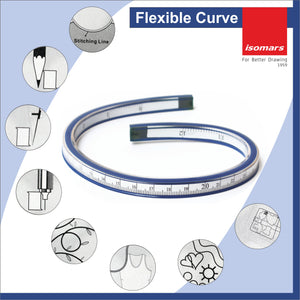 Isomars Flexible Curve With Marking - 12"