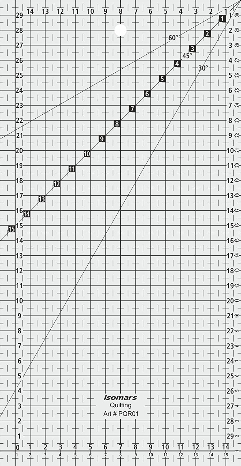 Patchwork Quilting Ruler (6" x 12")