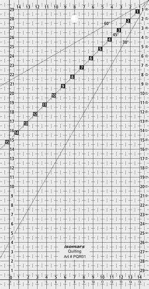 Isomars Patchwork Quilting Ruler - 6" x 12"