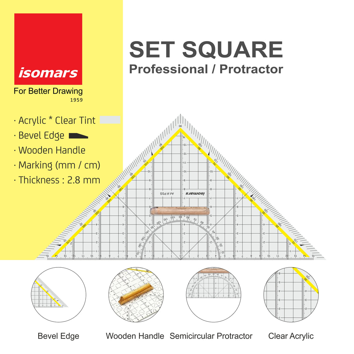 Professional Set Square 8"