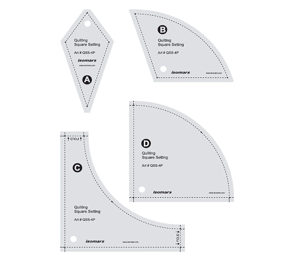 Isomars Quilting Shape Setting Template Set of 4