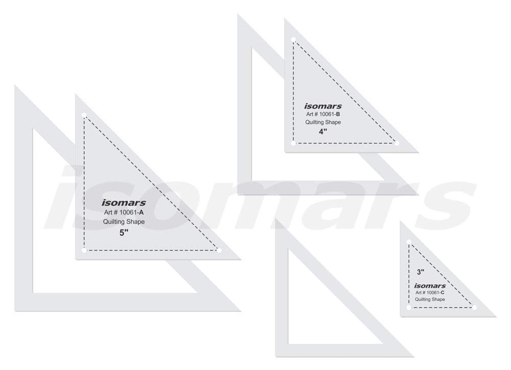 Isomars Triangle Quilting Patchwork Shape Scale Template