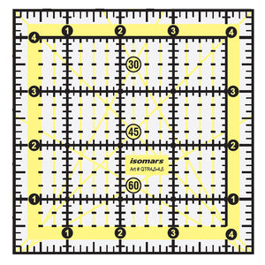 Isomars Square Patchwork Quilt Ruler - 4.5" x 4.5"