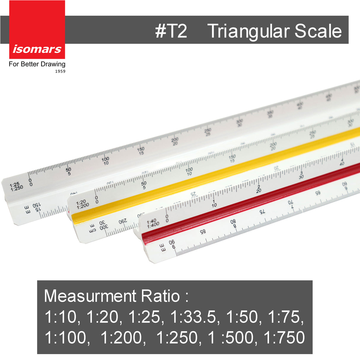 Adjustable Set Square 10" & Triangular Scale Combo