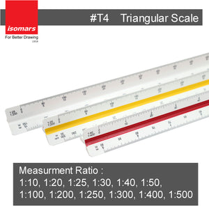 Isomars Adjustable Set Square 10" Combo with Triangular Scale No. 4 and Flexible Curve
