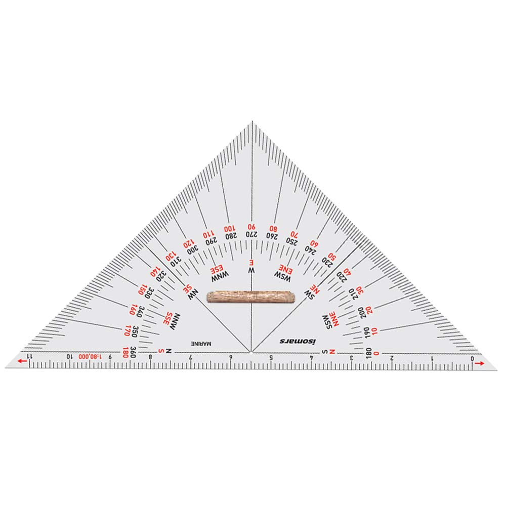 Isomars Universal Nautical Protractor with Marine/Nautical Divider and Pencil, Extra leads and Eraser