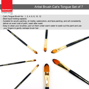Artist Brush Cat's Tongue (Set of 7)