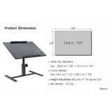 ISOMARS Multipurpose Laptop Table Study Desk & Height Adjustable Bed Table for Work from Home & Online Classes (Black)