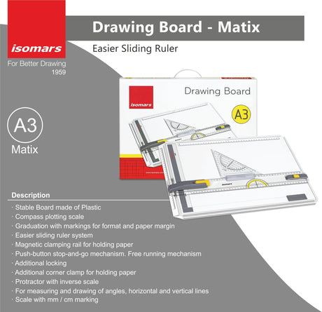 A3 Drawing Board Matic - With Bag - Isomars