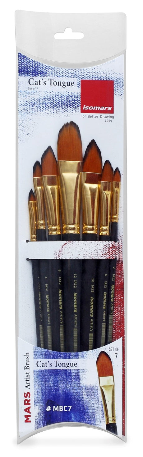 Artist Brush Cat's Tongue (Set of 7) - Isomars