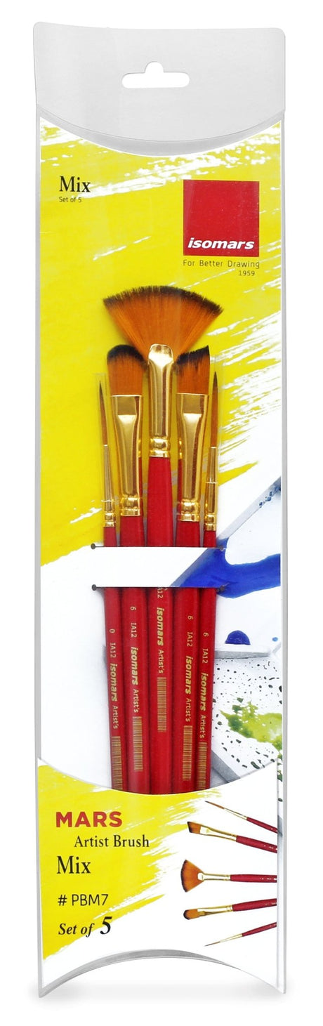 Artist Mix Paint Brush (Set of 5) - Isomars