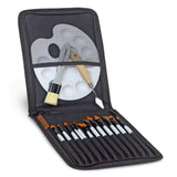 Artist Paint Brush (Set of 13) with Palette & Carry Bag - Isomars