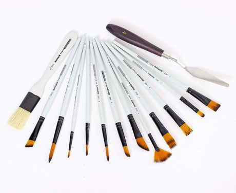 Artist Paint Brush (Set of 13) with Palette & Carry Bag - Isomars