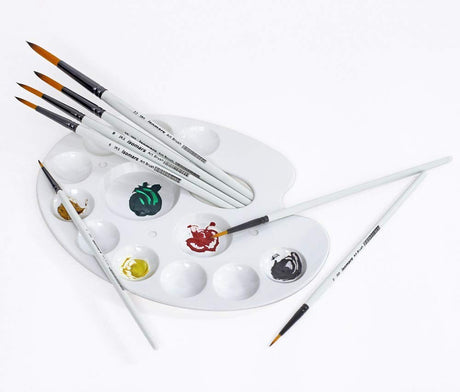 Artist Paint Brush (Set of 13) with Palette & Carry Bag - Isomars