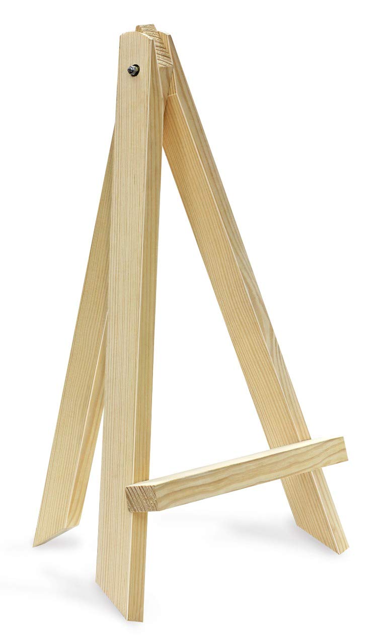 Artist Wooden Easel with Round Brush (Set of 7) & Canvas Boards - Isomars