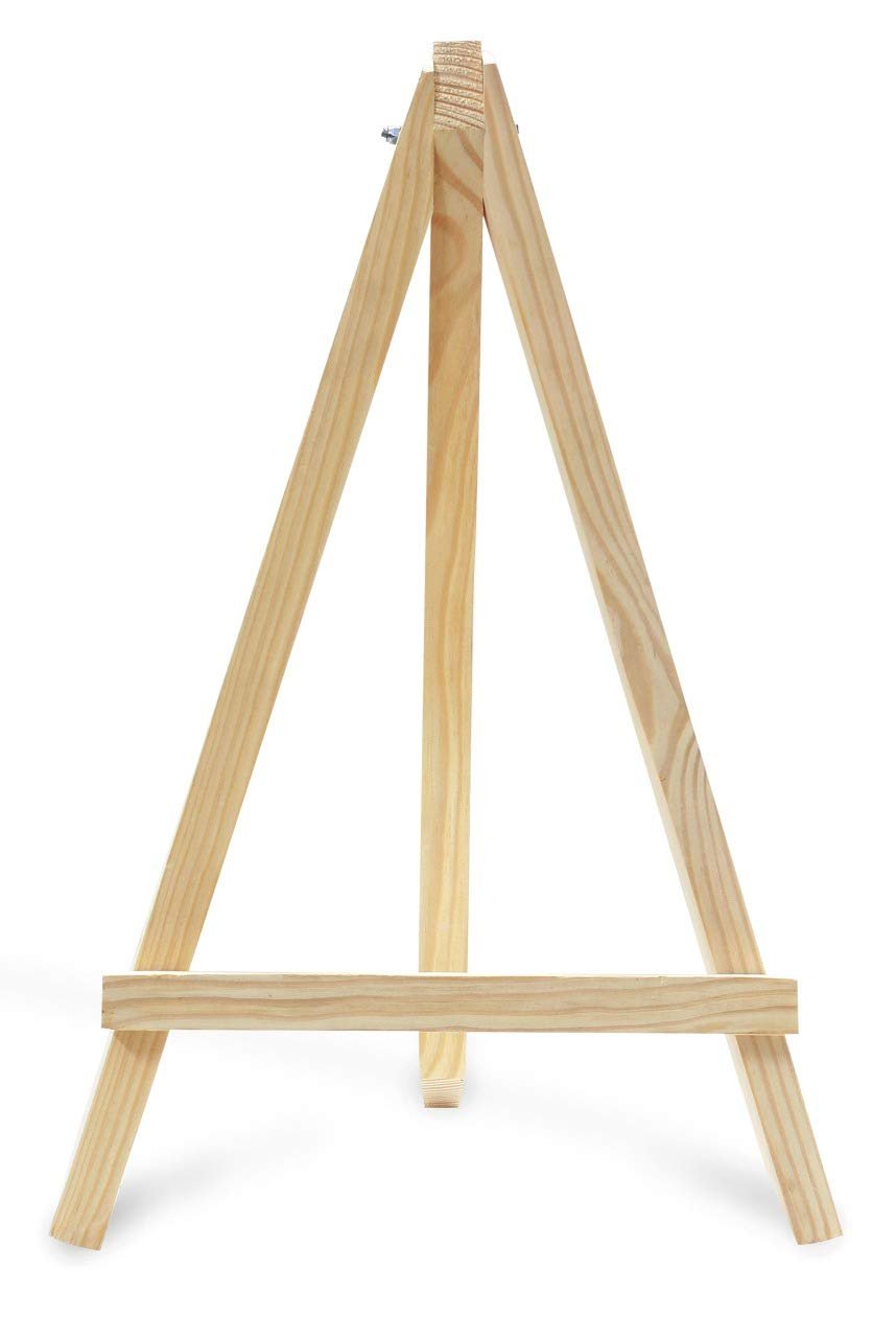 Artist Wooden Easel with Round Brush (Set of 7) & Canvas Boards - Isomars