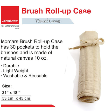 Brush Roll Up Case (Natural) - Isomars