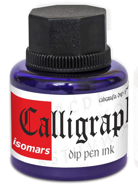 Calligraphy Dip Pen Ink (Set of 5) with Plastic Oblique Holder - Isomars