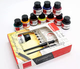 Calligraphy Pen Set: Flex Nib, Dip Nibs, Holders, and Calligraphy Ink (Set of 10) - Isomars