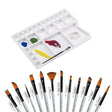Color Mixing Palette with Paint Brush (Set of 12) - Isomars