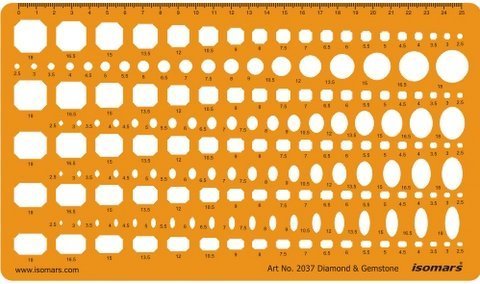 Diamond and Gemstone Shapes Template - Isomars