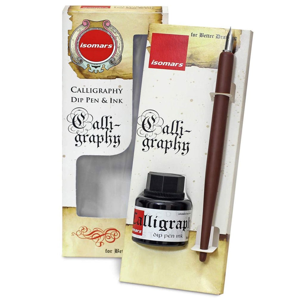 Dip Pen Wooden Holder Set - Isomars