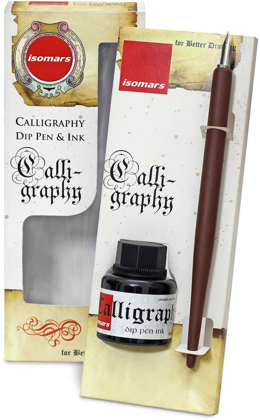 Dip Pen Wooden Holder Set - Isomars