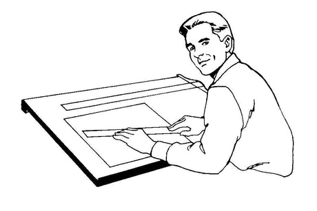 Drawing & Drafting Board(A2 size- 18.5" x 25.5") with Detachable T-Square Scale - Isomars
