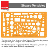 Drawing Kit (Pad, Assorted Shapes Templates & Pencil with Eraser) - Isomars
