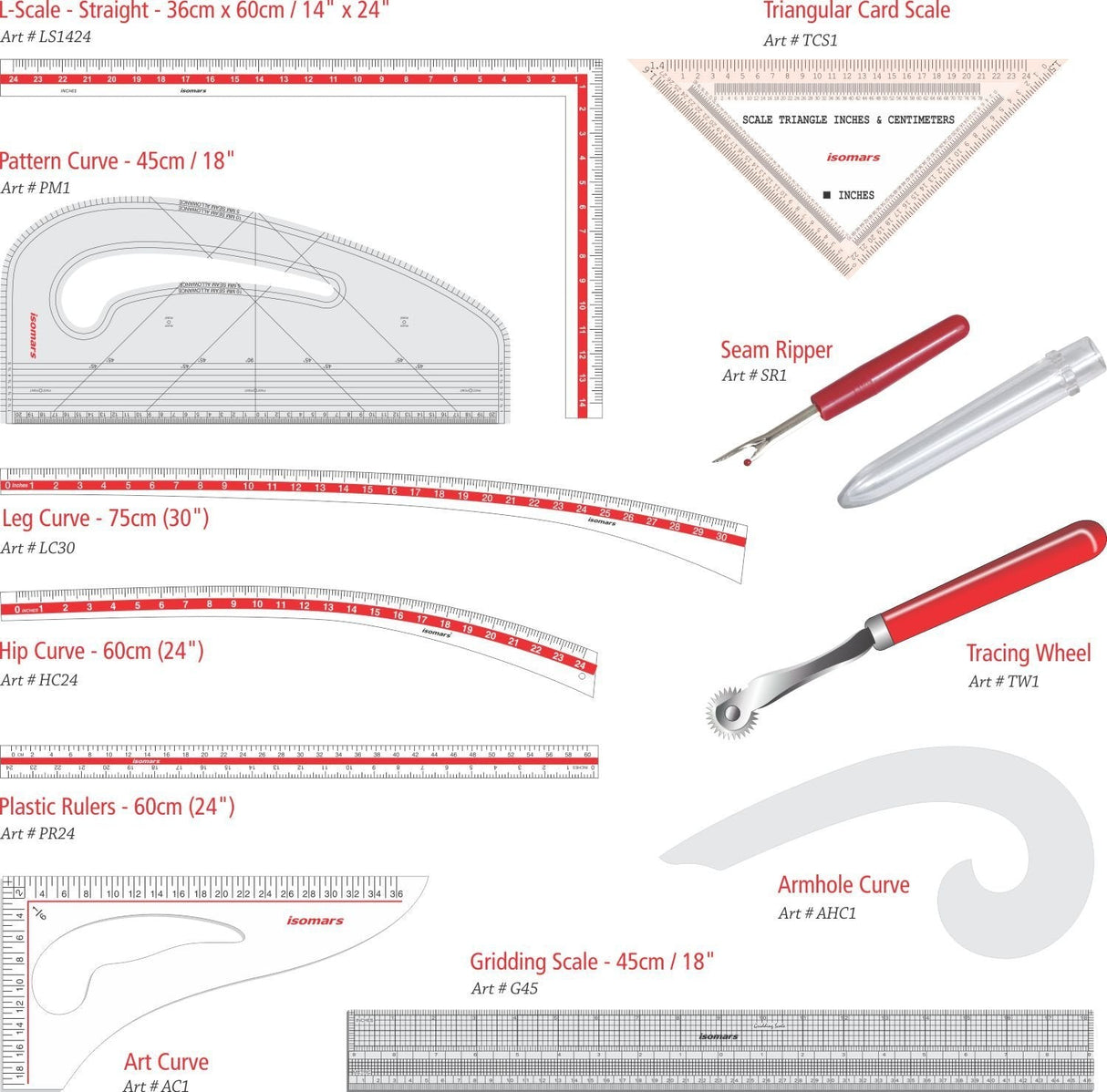 Fashion Designing Kit - Set of 11 - Isomars