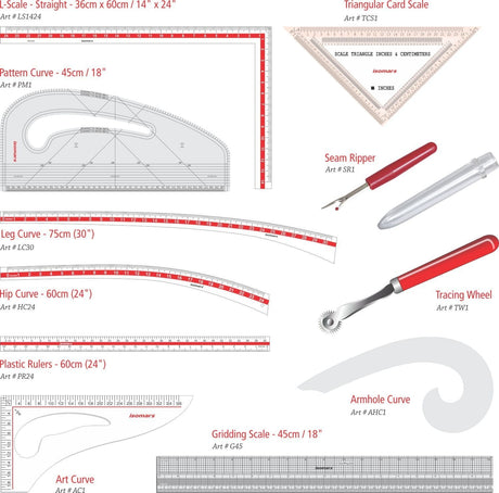 Fashion Designing Kit - Set of 11 - Isomars