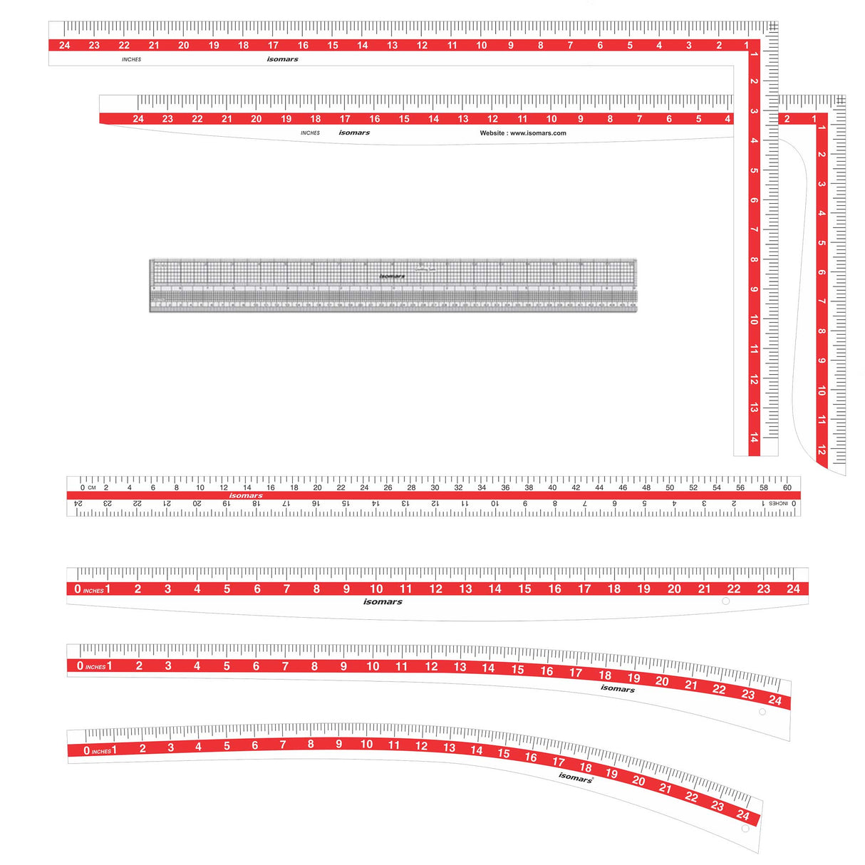 Fashion Designing Kit & Tailoring Scale (Set of 7) - Isomars