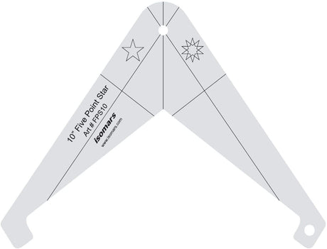 Five Point Star Isomars Quilting Template for Patchwork & Sewing - Isomars